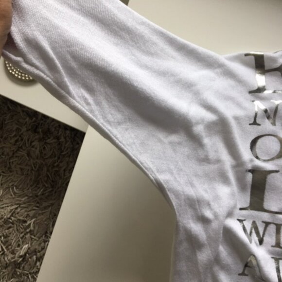 White LOGO sweater (made in Italy) S/M - Picture 3 of 9